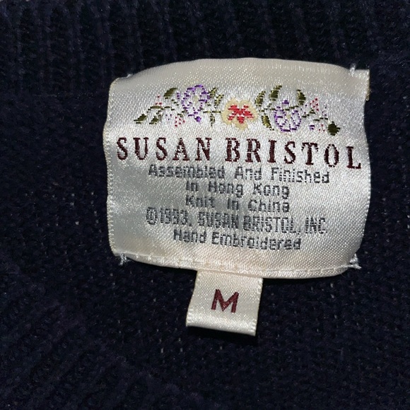 Vintage Susan Bristol hand embroidered Country Novelty cardigan - Picture 3 of 13